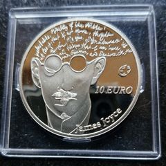 2013 Silver Proof James Joyce Error 10 Euro Coin in capsule