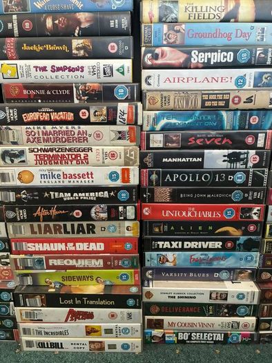 Entire VHS collection (200+ classic titles) plus working VHS player