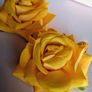 Realistic Yellow Extravagant Rose with Raffia Woven Stud Earrings Image 5