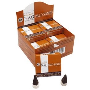 Nag Palo Santo Incense Cones - Box of 12 Packets for Cleansing, Healing & Purification