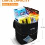 Car Bin, Leak-Proof Car Bin for Tidy Use, Foldable and Waterproof Car Accessories for Interior, Multipurpose Rubbish Bin with Lid, Adjustable Straps and Multiple Pockets Image 2