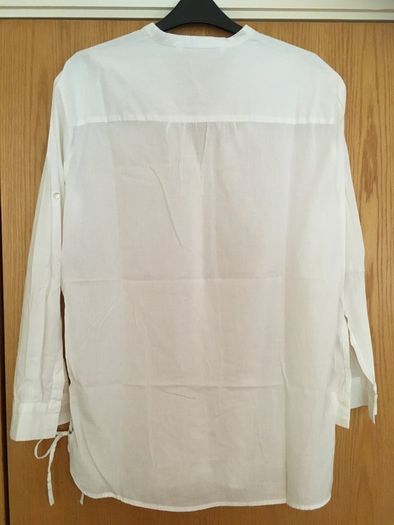 ZARA TRAFALUC Soft Cotton Side Laced Shirt White
