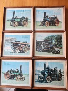 A Set Of Six Prints Of Vintage Steam Engines.