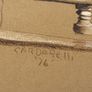 Aldo Cardarelli Gandhi Portrait - Signed & Dated 1976 - Listed Brazilian Artist Image 3