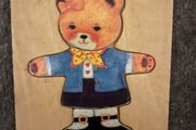 Wooden dress up bear puzzle