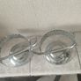 Vintage cobalt blue glass milk jug and sugar bowl with chrome baskets. Image 10