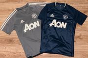 Manchester United set of TWO player issue football training jersey shirts