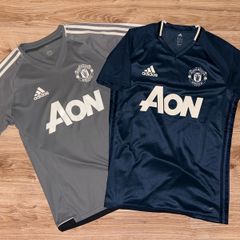 Manchester United set of TWO player issue football training jersey shirts