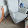 IKEA STRANDMON  armchair in light grey Image 3