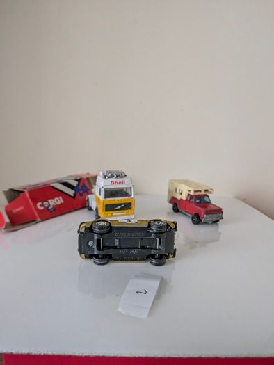 4 vintage Corgi Juniors die-cast models, made in Great Britain. These are classic 1:64 scale models