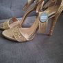 High Heels/New Gold Glitter Heels .. Size: 4 UK .. Price Drop Image 2