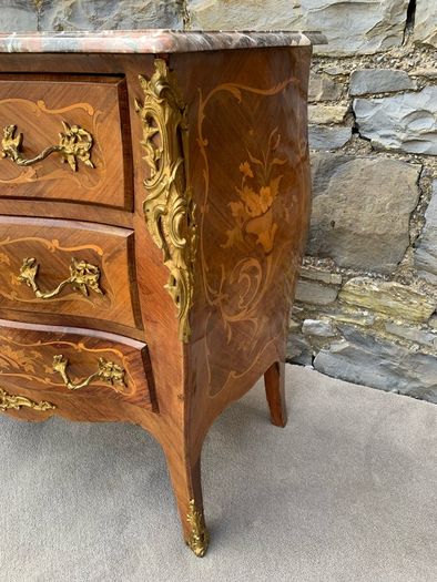 French Louis XV Revival Bombe Commode.