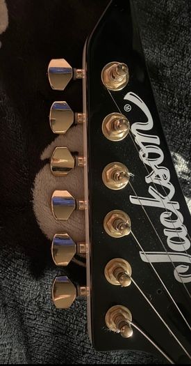 Jackson guitar tuners machine heads gold 6 line