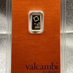 1gram Fine 9999 Gold Bullion Orange Valcambi Bar.