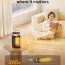 Dreo Electric Heater, 1500W Energy Efficient Space Room Heater, Upgrade Remote Portable Ceramic Fan Heaters, Thermostat, 3 Modes 12H Timer, Overheat & Tip Over Protection, for Bedroom, Atom 316, Gold Image 4