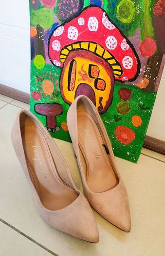 Light Pink Suede High Heels New Look