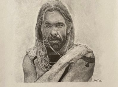 Pencil Drawing of Taylor Hawkins