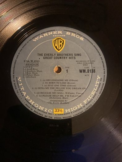 The Everly Brothers sing Great country songs.