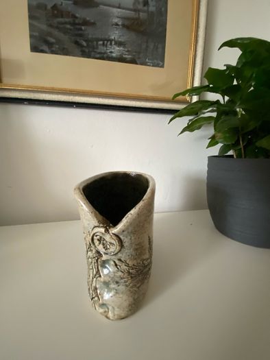 Handcrafted Swedish ceramic vase signed