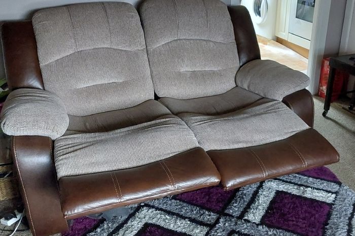Reclining 2 seater couch - 2 arm chairs