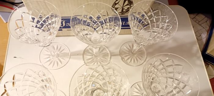 Six Waterford Crystal Wine Glasses