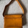 Vintage Micarl French Leather Shoulder Bag Tan Cognac Image 6
