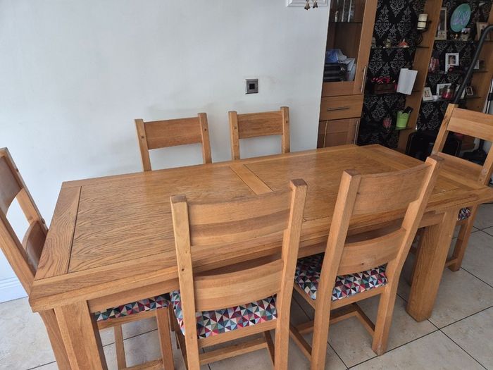Dining table and chairs
