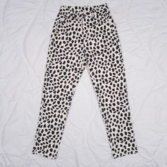 Lucy & Yak Cream Black Abstract Print Dana Mom Jeans W24R/6UK/34EU