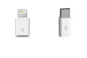 2PCS - [Micro USB (Female) to USB-C (Male) + Micro USB (Female) to Apple Lightning (Male)] Convertors/Adapters (Brand New/Warranty)