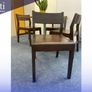 8 x Commercial Dark Wooden Catering Chairs Image 5