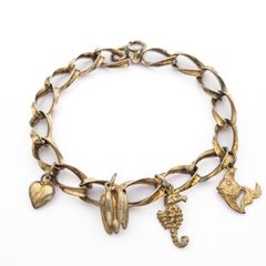 Vintage Italian Sterling Silver Charm Bracelet
