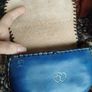 Stunning Vintage Blue Leather Handbag. Image 6