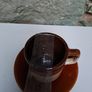 Dark and light brown cup and saucer Image 5