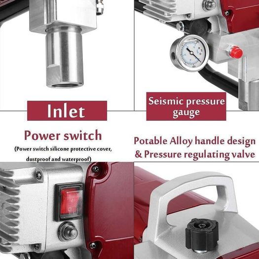 1800W Pro Airless Wall Paint Sprayer Electric Sprayer Gun Adjustable Spray Pressure Wall Paint Spraying Machine