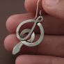 Vintage Snake Brass Earrings Long Dangle Statement Jewelry for Boho & Tribal Style Image 6
