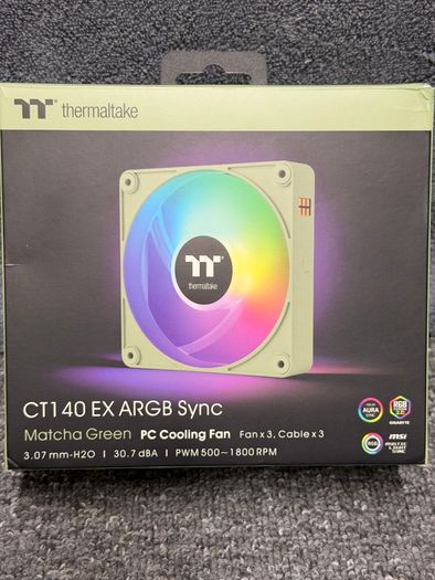 Thermaltake CT140 EX Reverse ARGB | Matcha Green | 3 Fan Pack and Thermaltake CT140 EX ARGB Matcha Green (3-Fan Pack)