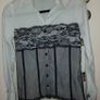 White Shirt with Black Lace Size Small Image 8