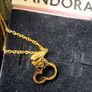 Pandora Disney Sparkling Mickey Gold P necklace Pendant New Image 4