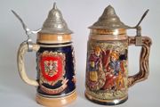 Pair of Souvenir Beer Steins