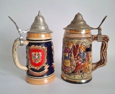 Pair of Souvenir Beer Steins