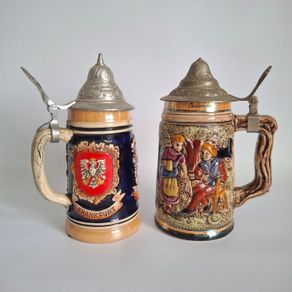 Pair of Souvenir Beer Steins