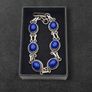 Vintave 925 Sterling Silver & Lapis Lazuli Bracelet Image 2