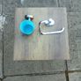 Small.  Side.  Table. Toilet roll. Holder and glass. Holder Image 6