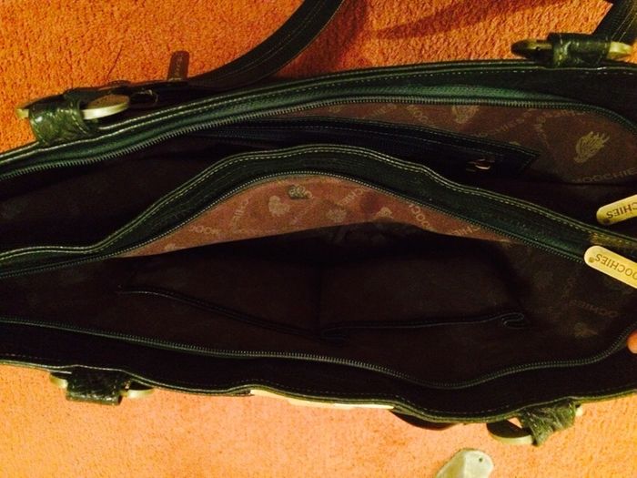 Beautiful dark green/ olive green leather purse