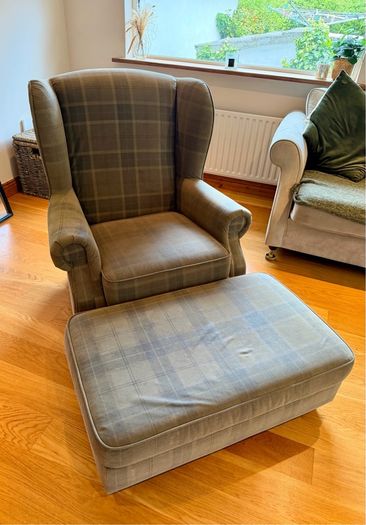 Easy Living Wingback Chair & Footstool