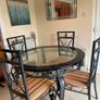 Wrough iron table and 4 chairs Image 8