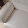 White Leather 3 Seater Couch Sofa Image 7