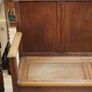 Antique French Oak Hall Bench / Settle Image 3