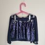 Girls 5-6yrs DUNNES Navy sequin skirt Image 2