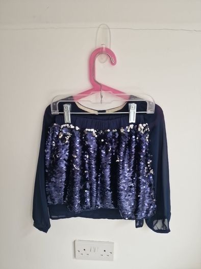 Girls 5-6yrs DUNNES Navy sequin skirt